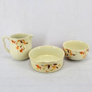 Vintage Hall Autumn Leaf 3-Piece Set – Jewel Tea‎ Mary Dunbar